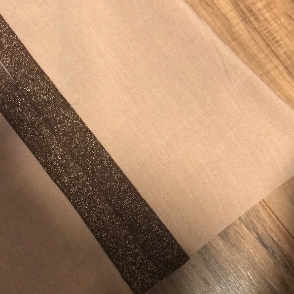 Forever 21 beige and brown glitter bandage bodycon dress - Picture 13 of 13